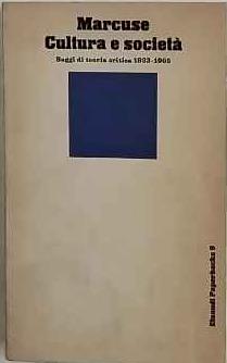 Cultura e società : saggi di teoria critica, 1933-1965 - Herbert Marcuse - copertina