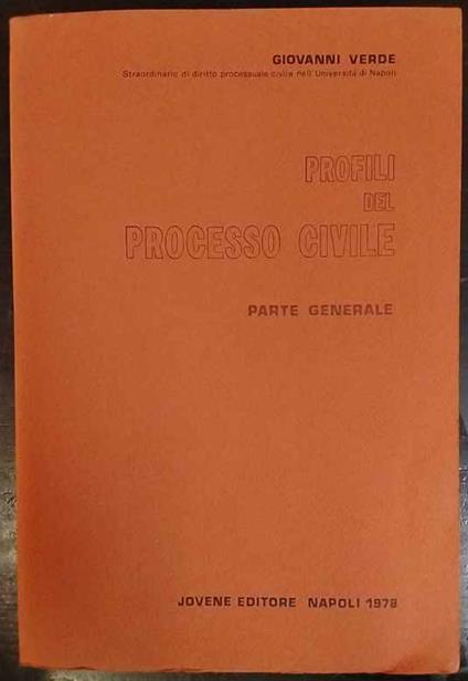 Profili del processo civile. Parte generale - copertina