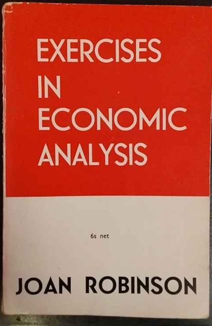 Exercises in economic analysis - Joan Robinson - copertina
