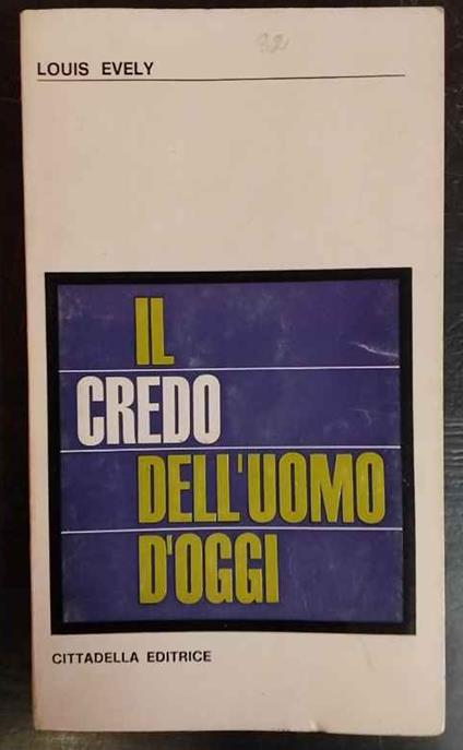 Il credo dell'uomo d'oggi - copertina