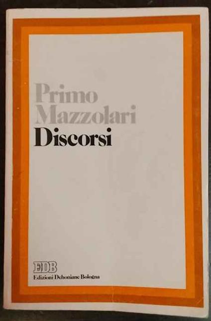 Discorsi - Primo Mazzolari - copertina