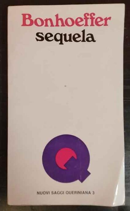 Sequela - Dietrich Bonhoeffer - copertina