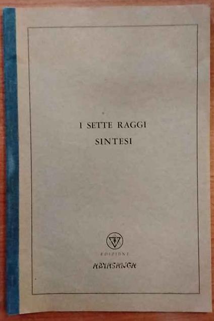 I sette raggi. Sintesi - copertina