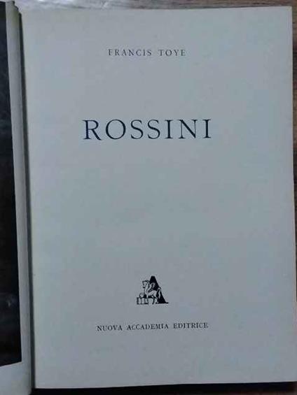 Rossini - Francis Toye - copertina
