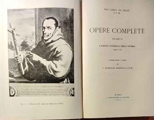 Opere complete. Volume IV. Camino interno dell'anima. Canti I-VI - copertina
