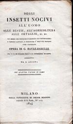 Degli insetti nocivi all'uomo, alle bestie all'agricoltura, alle ortaglie ec. coi mezzi che impiegar si debbono per distruggerli o tenerli lontani e rimediare à mali che possono aver cagionato