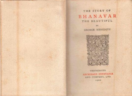 The Story of Bhanavar the Beautiful - George Meredith - copertina
