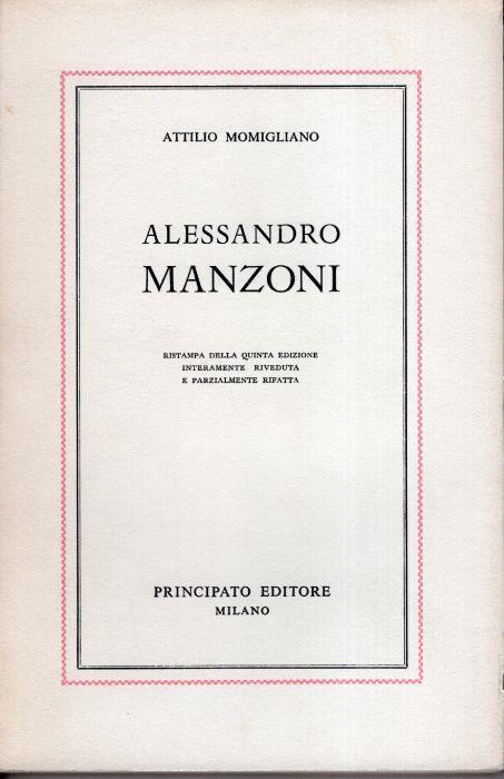 Alessandro Manzoni - Attilio Momigliano - copertina