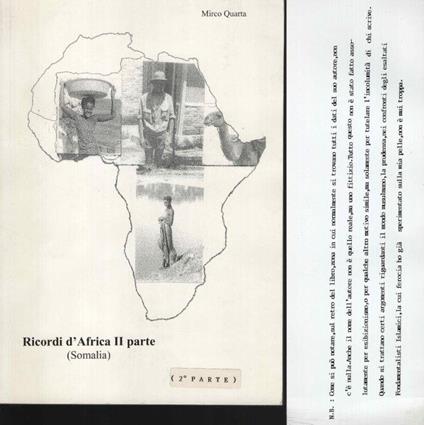 Ricordi d'Africa II parte (Somalia) - Marco Quarta - copertina