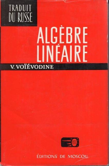 Algebre lineaire - copertina