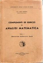 Complementi ed esercizi di analisi matematica Volume 1