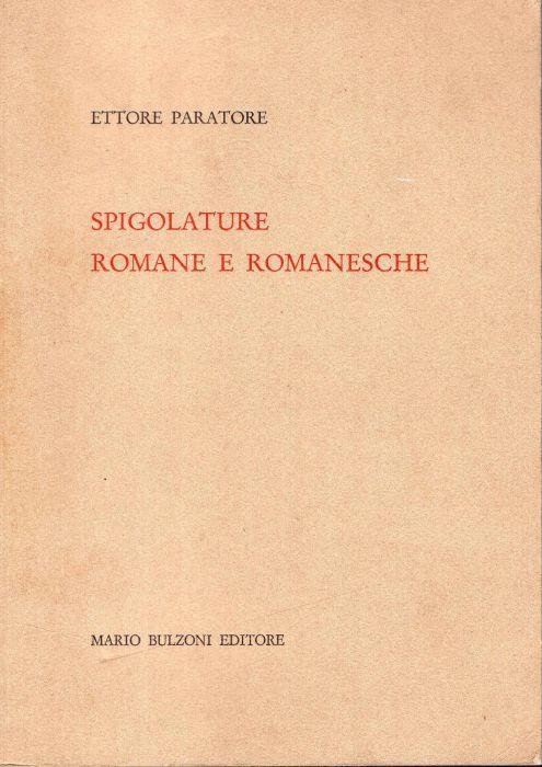 Spigolature romane e romanesche - Ettore Paratore - copertina