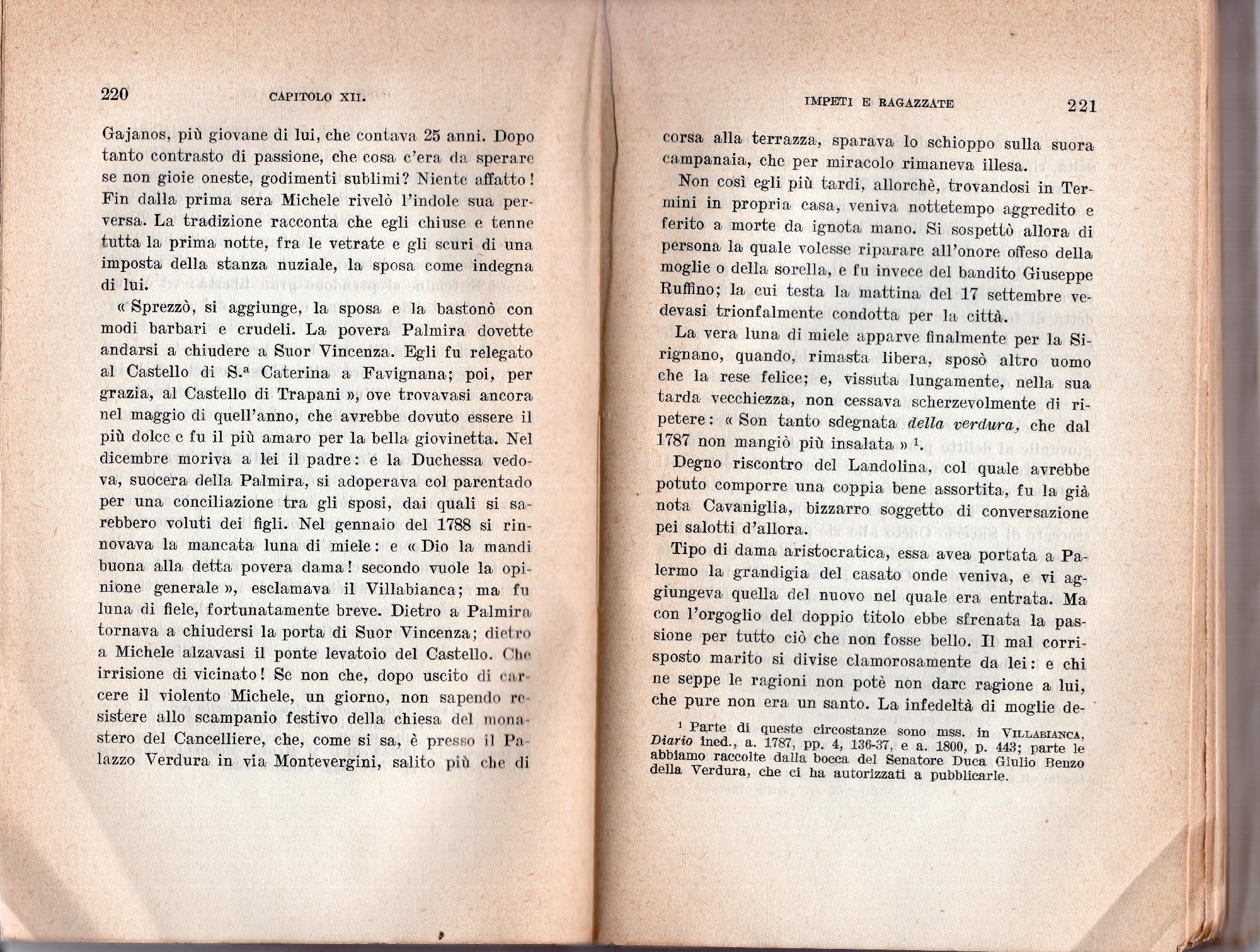 La vita in Palermo cento e più anni fa, volume 1 (stampa 1944) e 2 (1950)
