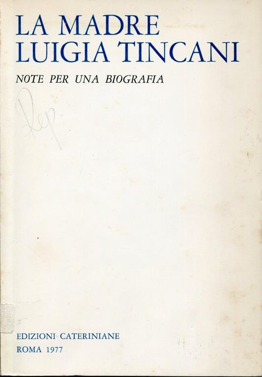 La Madre Luigia Tincan - Anonimo - copertina