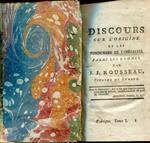 Discours sur l'origine et les fondemens de l'inégalité parmi les hommes - Notes - Lettre de Jean-Jacques Rousseau à Monsieur Philopolis - Discours sur l'économie politique. Oeuvres complettes de J.J. Rousseau, citoyen de Genève. Politique Tome 1