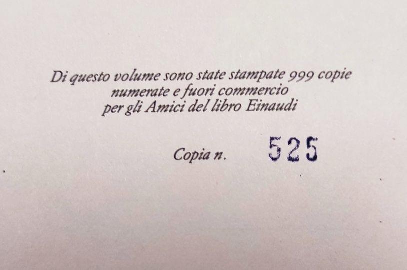 Le correzioni, Edizione fuori commercio, stampato in 999 esemplari