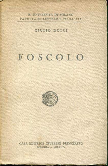 Foscolo - Giulio Dolci - copertina
