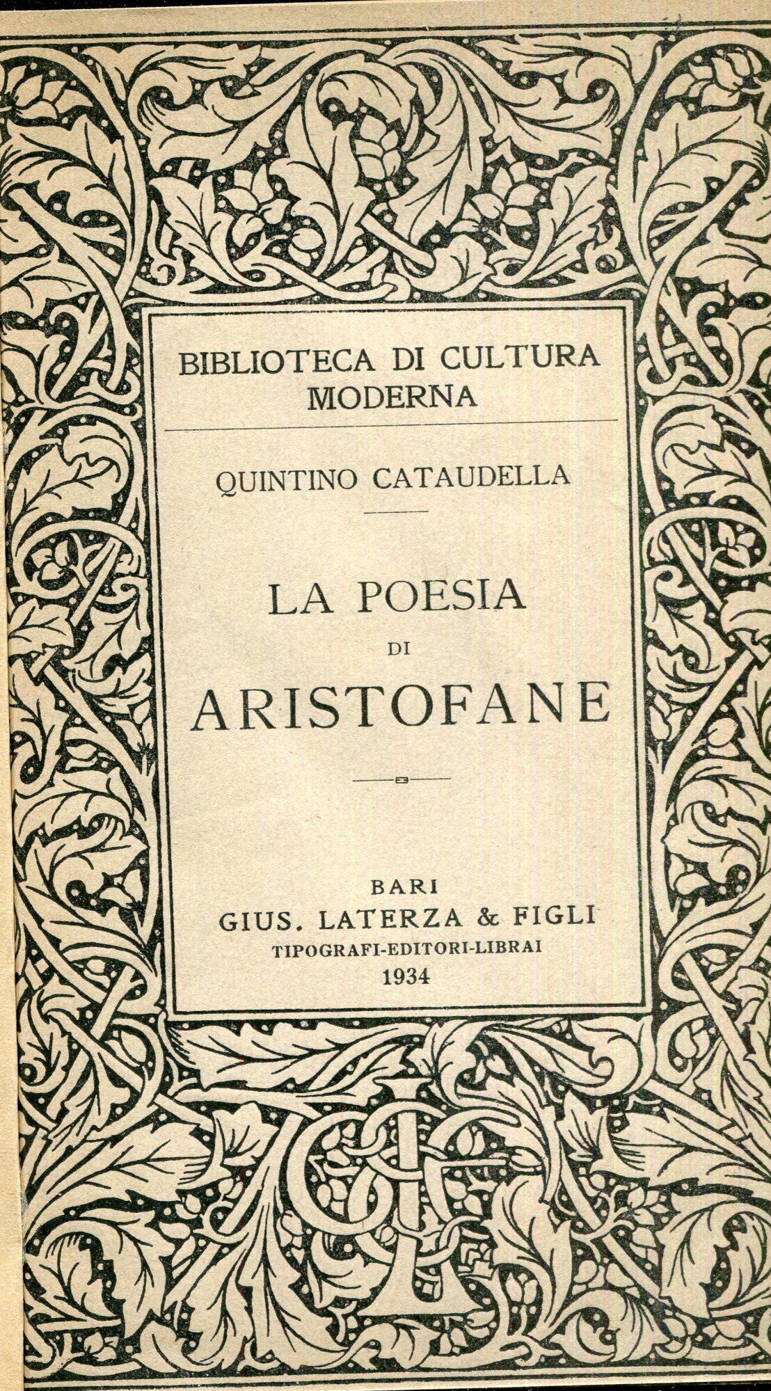 poesia di Aristofane