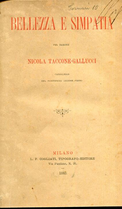 Bellezza e simpatia - copertina