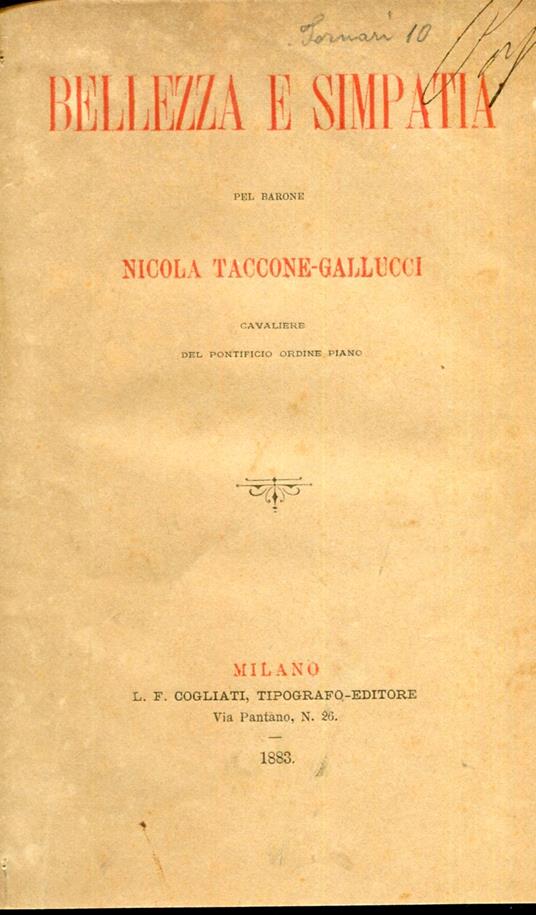 Bellezza e simpatia - copertina