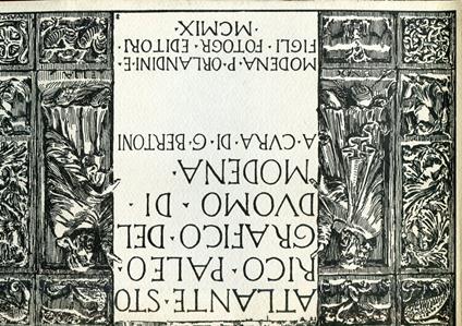 Atlante storico-paleografico del Duomo di Modena - Giulio Bertoni - copertina