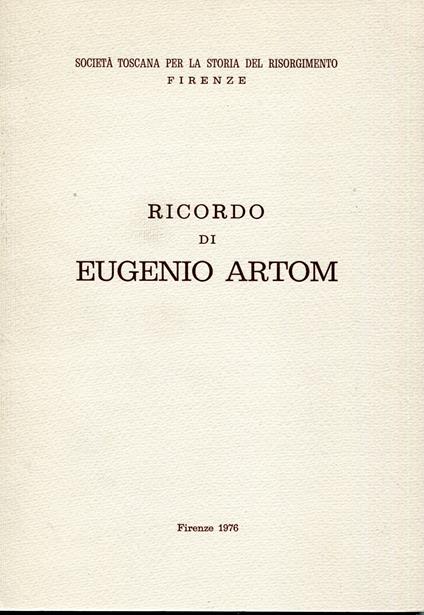 Ricordo di Eugenio Arto - copertina