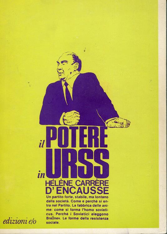 Il potere in URSS - Hélène Carrère d'Encausse - copertina