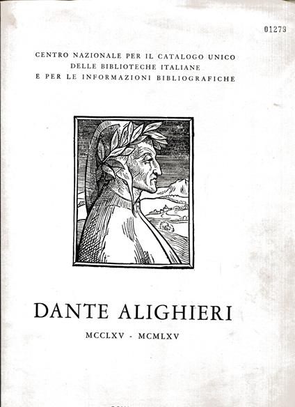 Dante Alighieri. MCCLXV MCMLXV - copertina