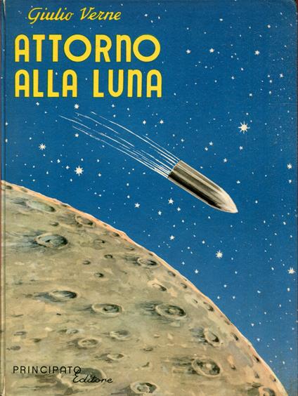 Attorno alla luna - Jules Verne - copertina