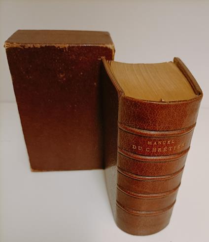 Manuel du Chrétien contenant les Psaumes. Le nouveauTestament, l'Imitation, la Messe et les Vepres. Traduction française par le RP Lallemant. Edizione Diamant - copertina