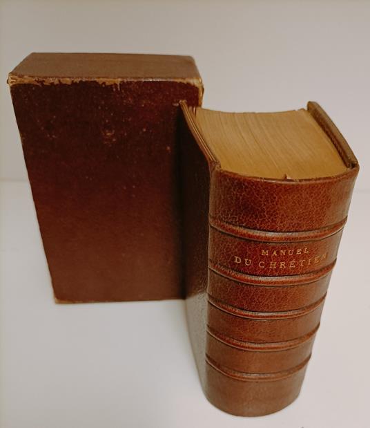 Manuel du Chrétien contenant les Psaumes. Le nouveauTestament, l'Imitation, la Messe et les Vepres. Traduction française par le RP Lallemant. Edizione Diamant - copertina