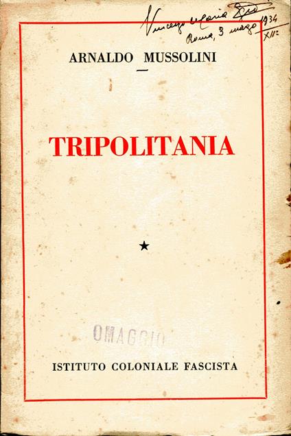 Tripolitania - copertina