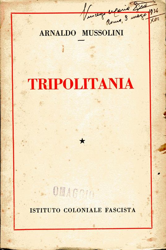 Tripolitania - copertina