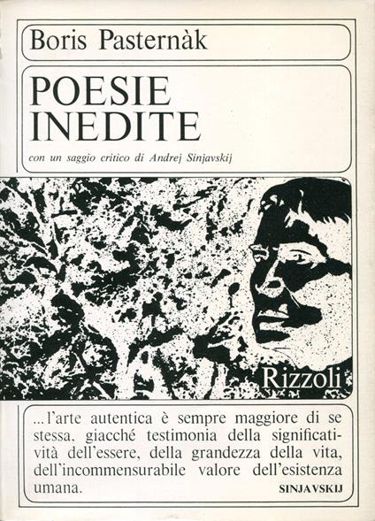 Poesie inedite, con un saggio critico di Andrej Sinjavskij - Boris Pasternak - copertina
