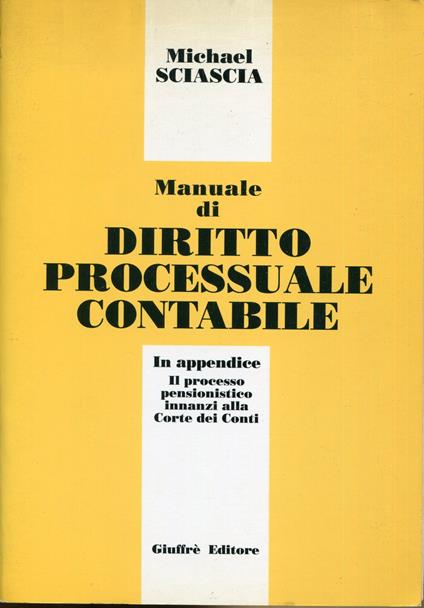 Manuale di diritto processuale contabile, Appendice di aggionamento 1996/1997 - copertina