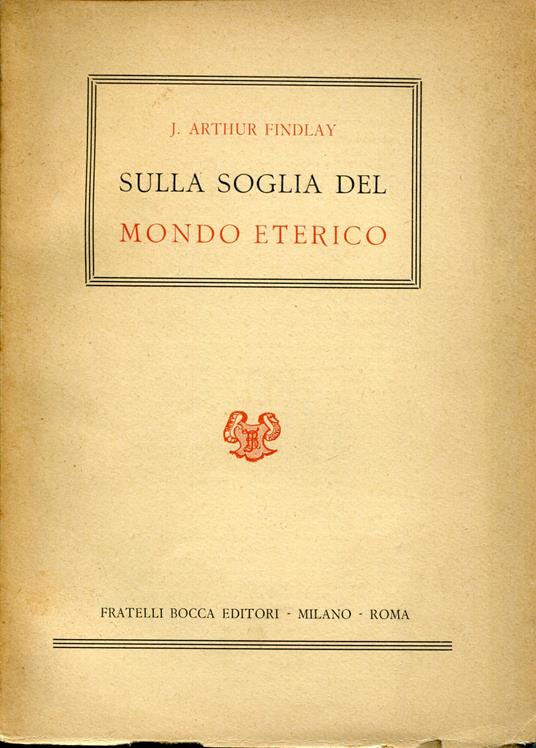 Sulla soglia del mondo eterico - copertina