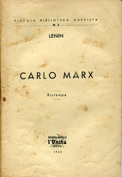 Carlo Marx - copertina