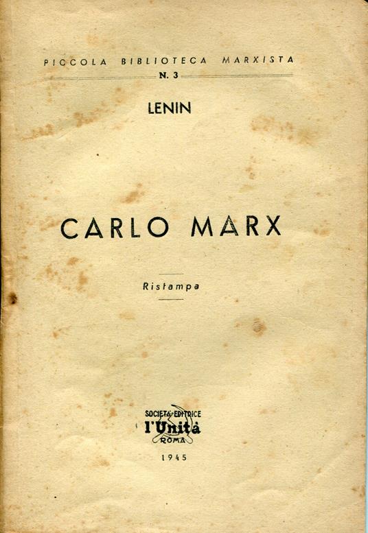 Carlo Marx - copertina