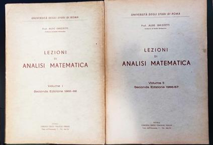 Lezioni di analisi matematica: 1: 1965-1966, 2: 1966-67 - Aldo Ghizzetti - copertina