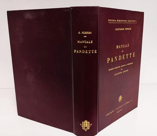 Manuale di Pandette, curata e integrata da Giuseppe Grosso - Contardo Ferrini - copertina