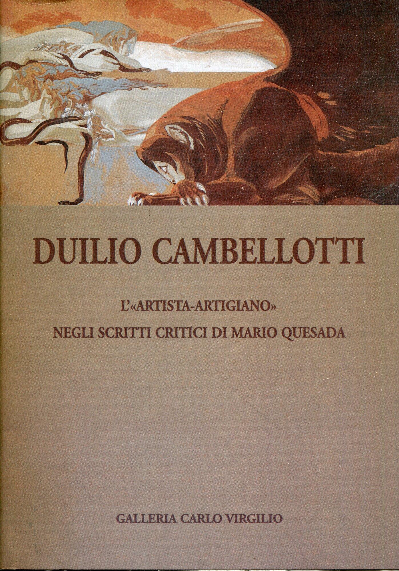L' "artista-artigiano" negli scritti critici di Mario Quesada