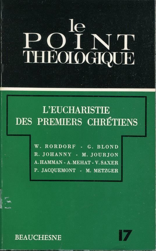 L' eucharistie des premiers chretiens - copertina