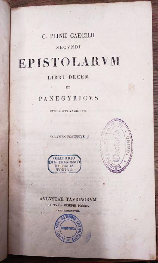 C. Plinii Caecilii Secundi Epistolarium libri decem et panegyricus cum notis variorum. 2 volumi