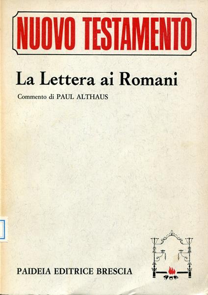 La lettera ai romani, commento di Paul Althaus - copertina