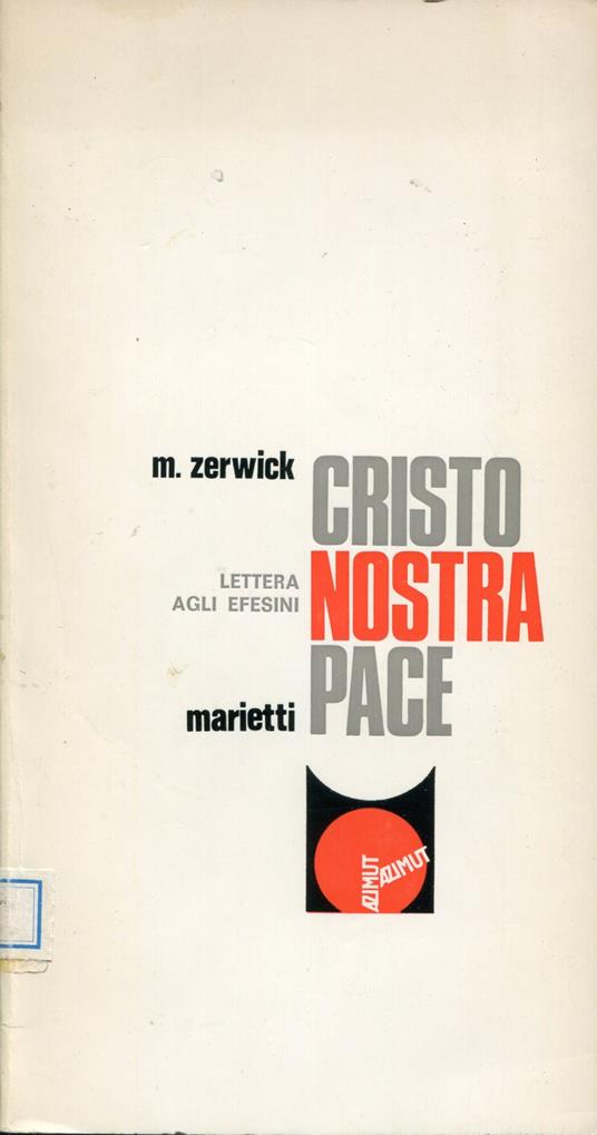 Cristo nostra pace : lettera agli Efesini - copertina