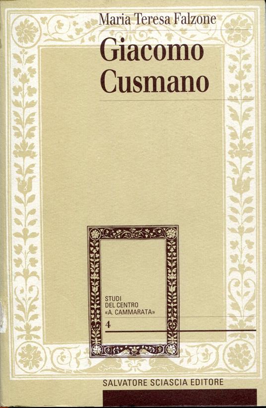Giacomo Cusmano - copertina