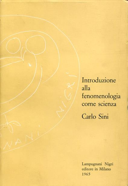 Introduzione alla fenomenologia come scienza - Carlo Sini - copertina
