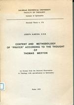 Content and methodology of prayer according to the thought of Thomas Merton