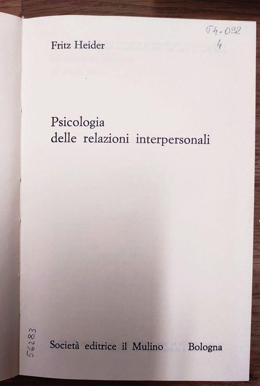 Psicologia delle relazioni interpersonali