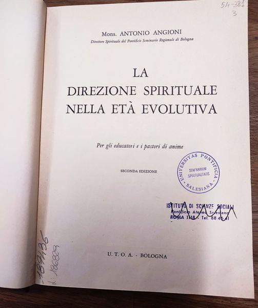 La direzione spirituale nell'età evolutiva : per gli educatori e i pastori di anime